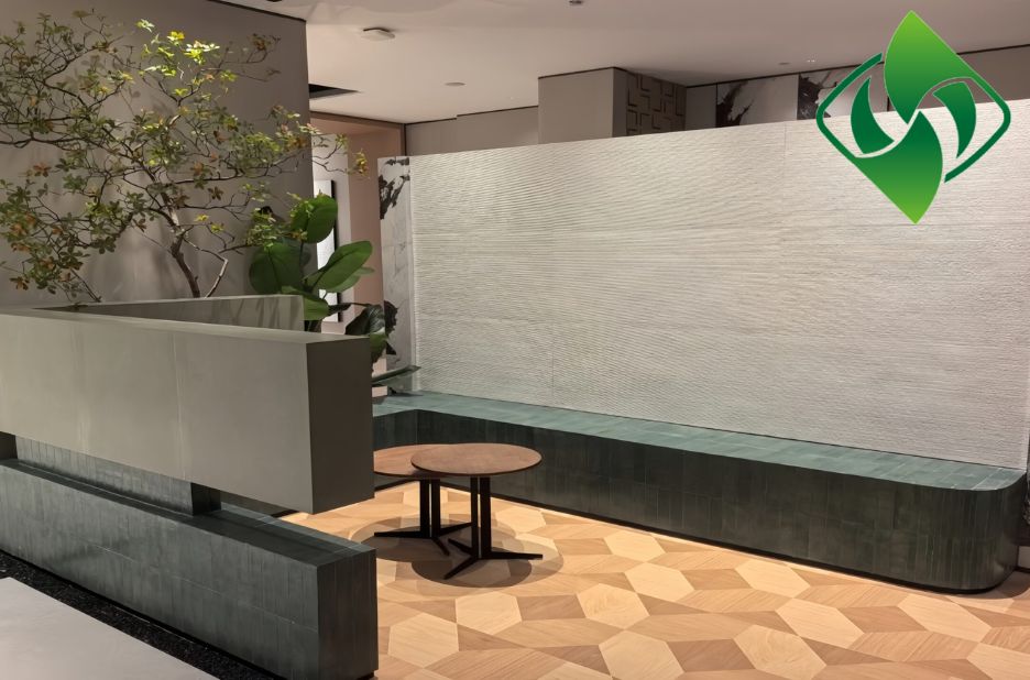 Elevate Spaces with Timeless Sandstone Tile Accents