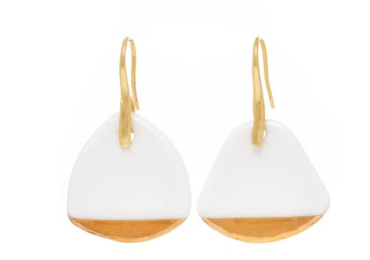 White Gold Dangle Earrings – Bontii