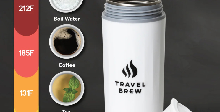 Compact kettle for desk-based tea and coffee on the go