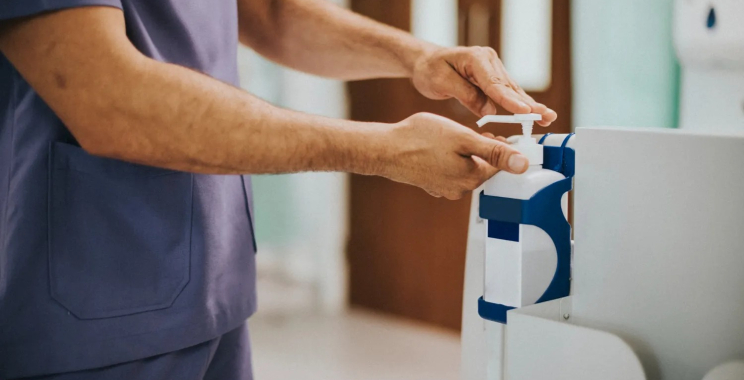 Sturdy Metal Stand for Hand Sanitizer Dispensers