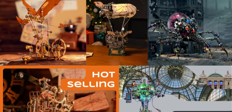 Inventive Steampunk Model Kits for Craft Enthusiasts