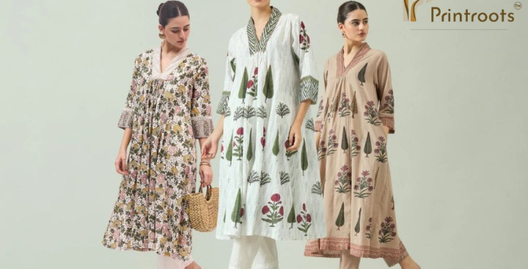 Hand Block Printed Dresses | Theprintroots.com