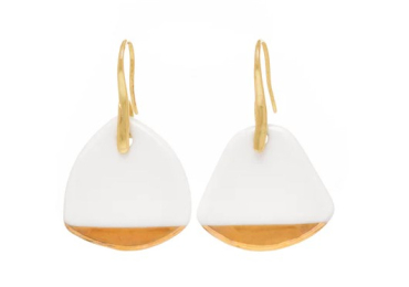 White Gold Dangle Earrings – Bontii